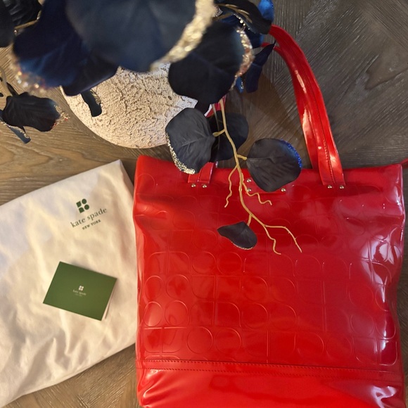 New Kate Spade Red Tote Bag - Picture 1 of 16